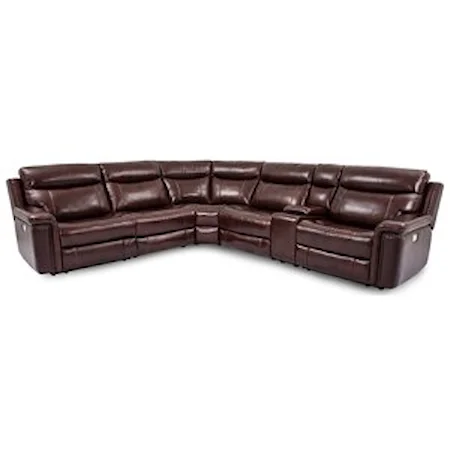 Power Headrest Reclining Sectional with Console